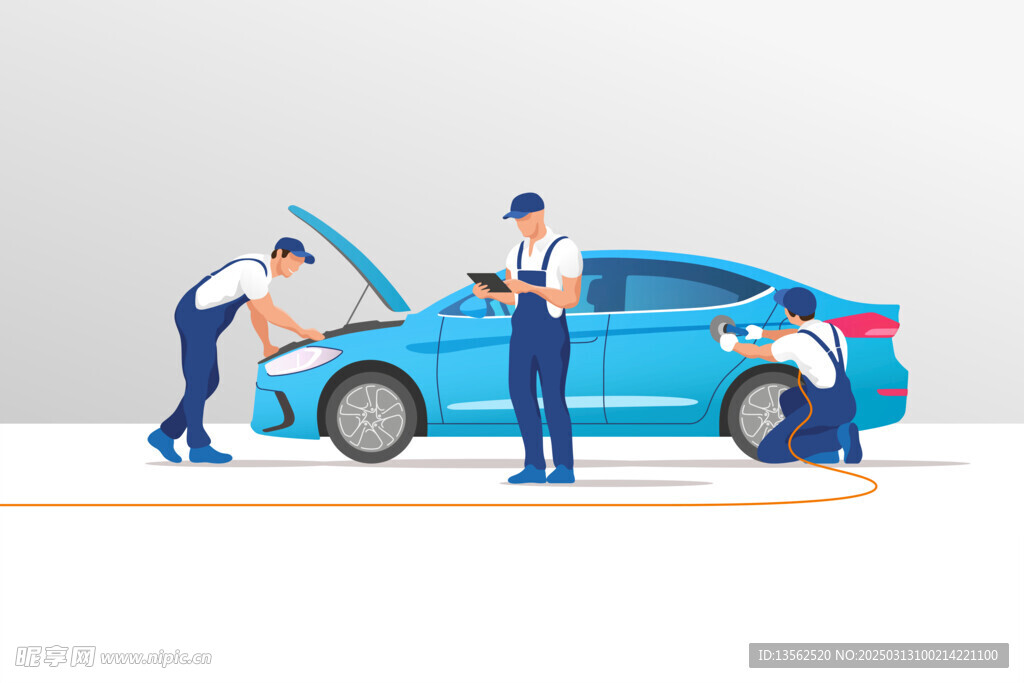修車插畫