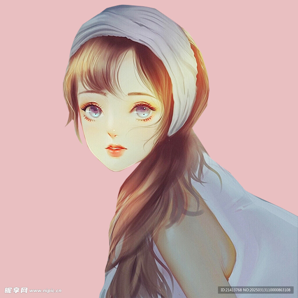 手繪女孩女人 