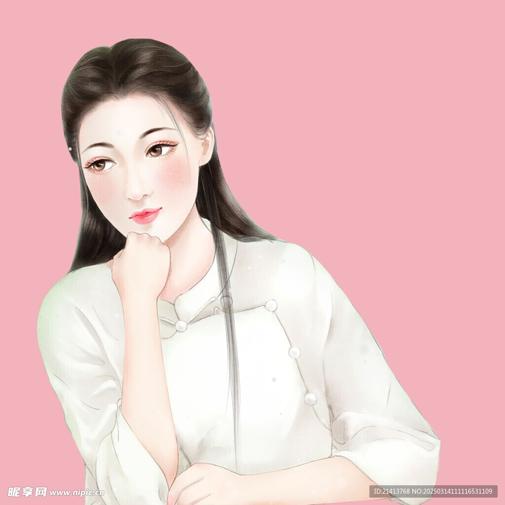 手繪文藝女孩