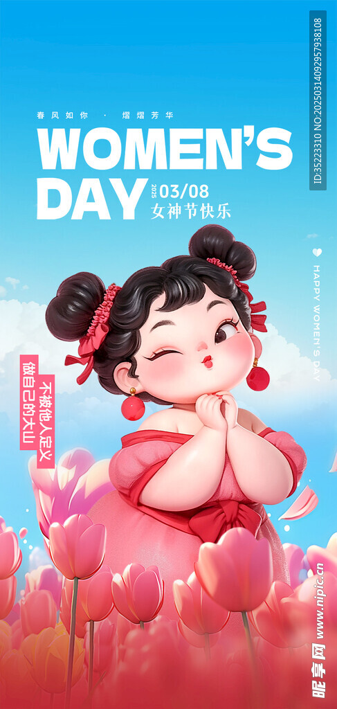 38婦女節軟3D風石磯娘娘