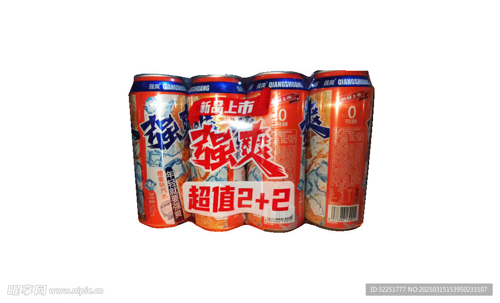 強爽橙味汽水500mlx4