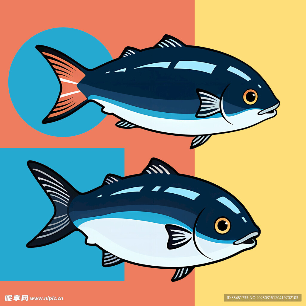 手繪卡通創意魚