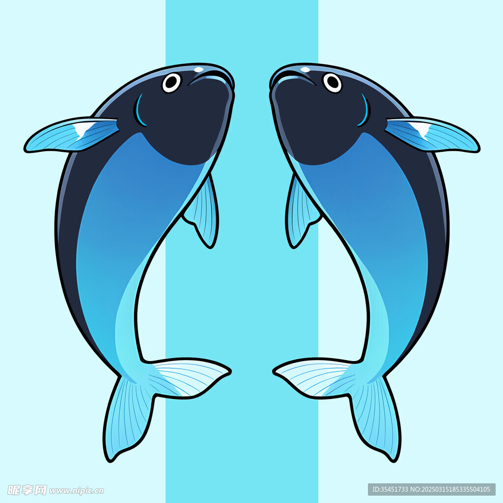 手繪卡通創意魚