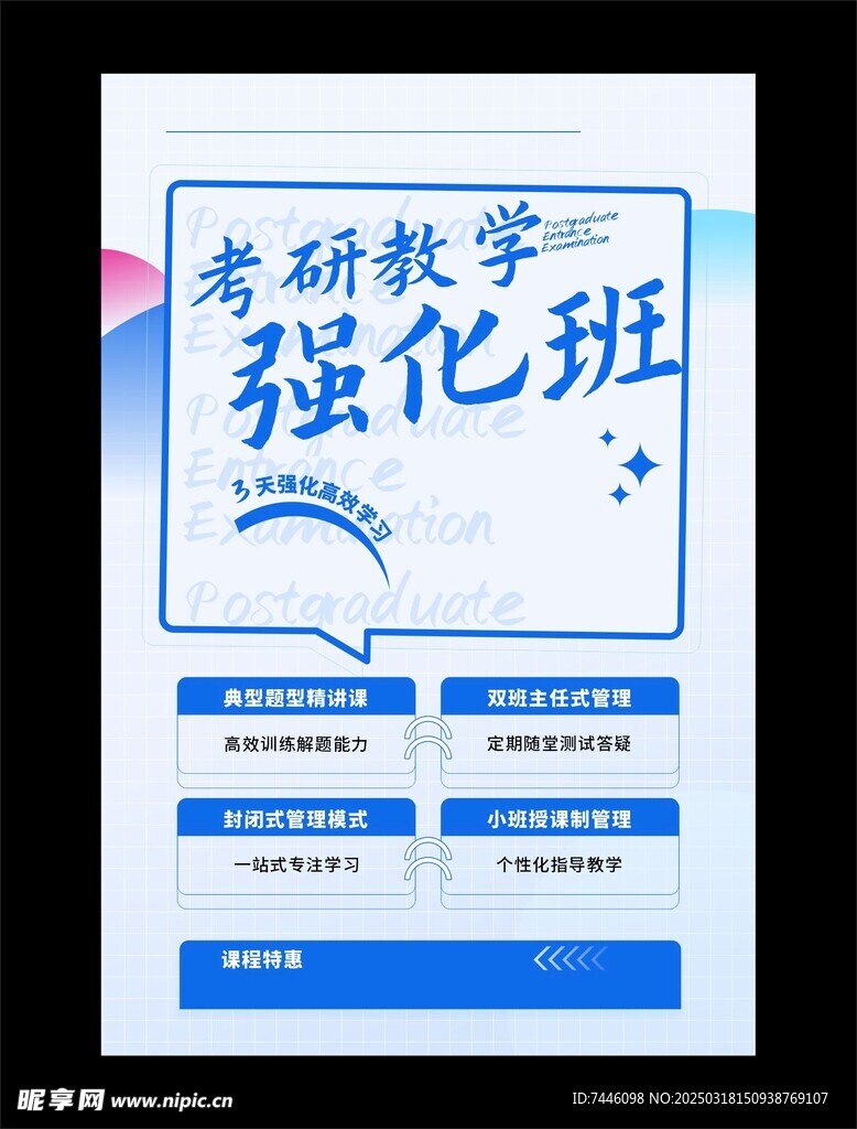 考研備考規劃培訓人物海報
