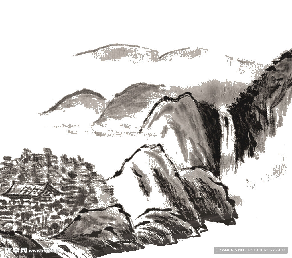 水墨山水素材