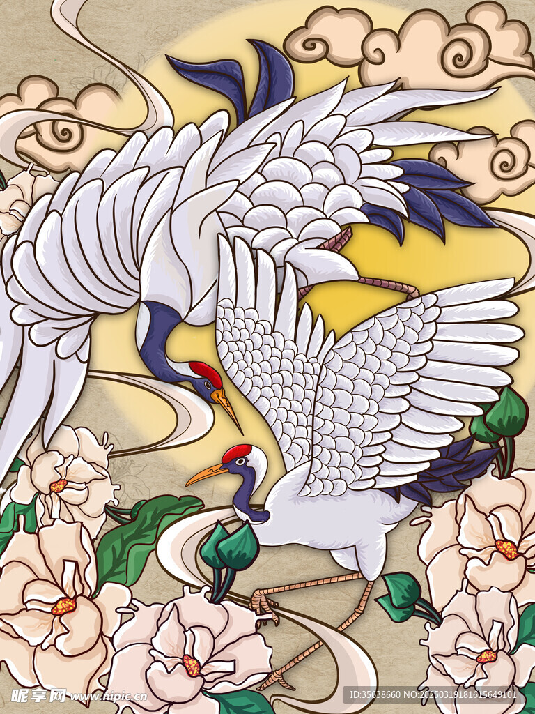 國潮仙鶴