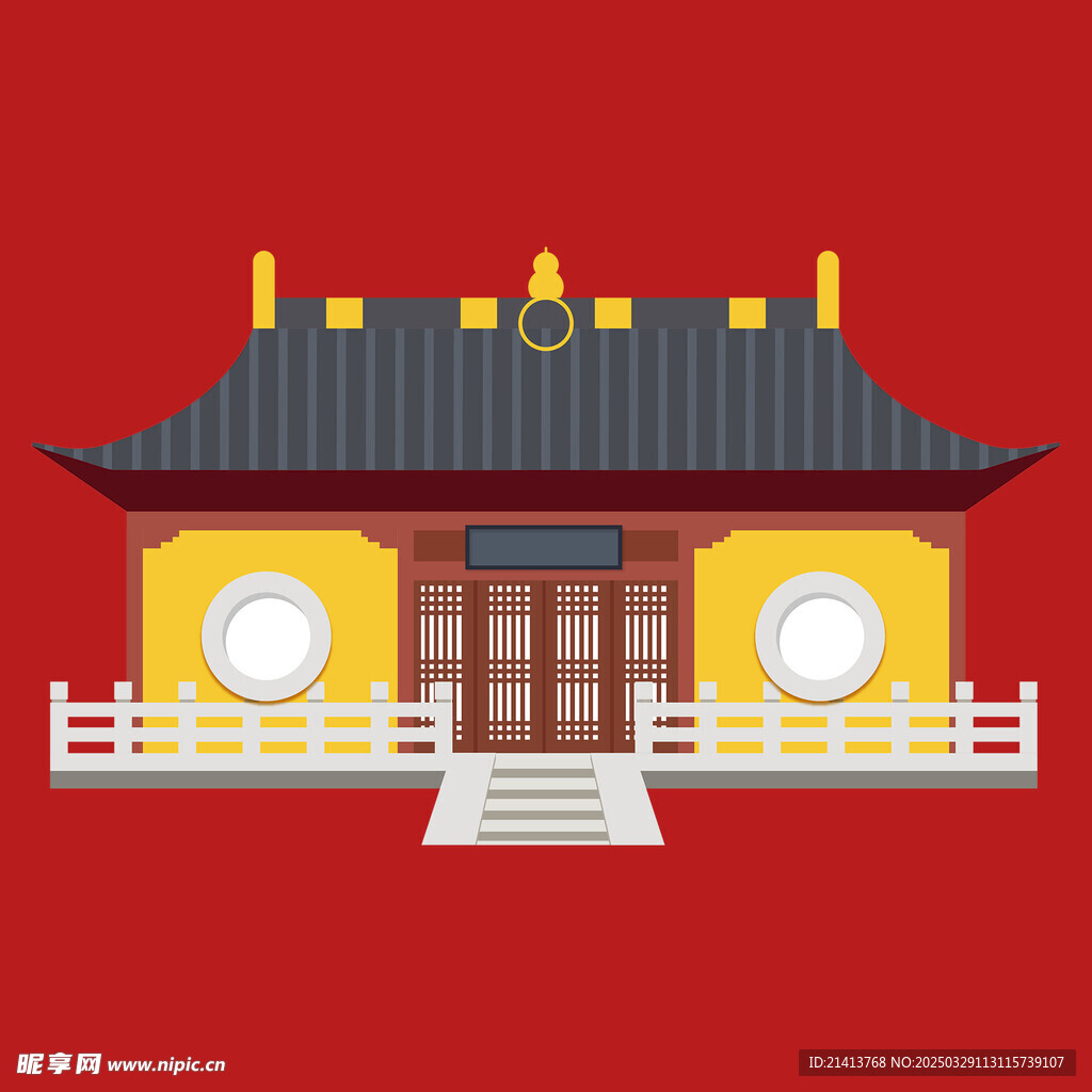手繪古代建筑