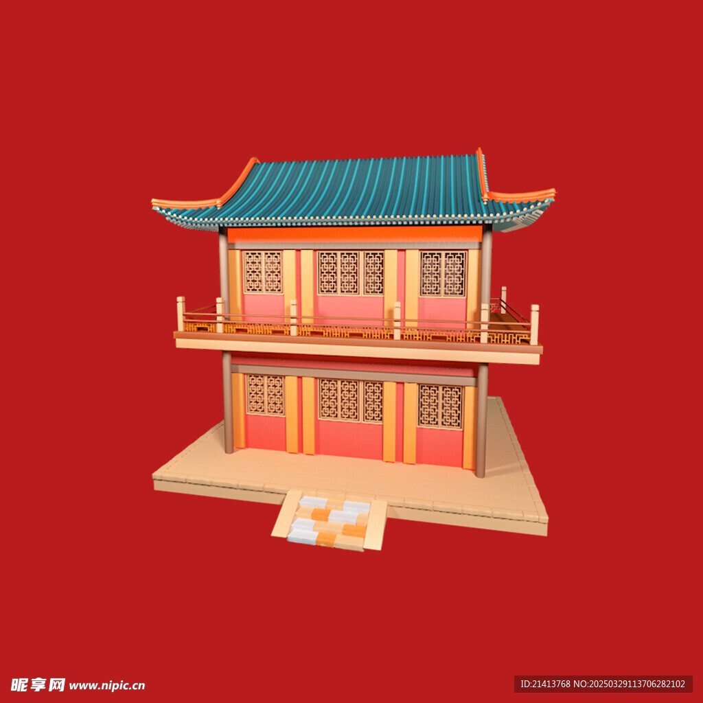手繪古代建筑