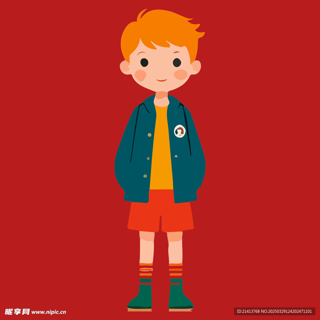 手繪兒童男孩