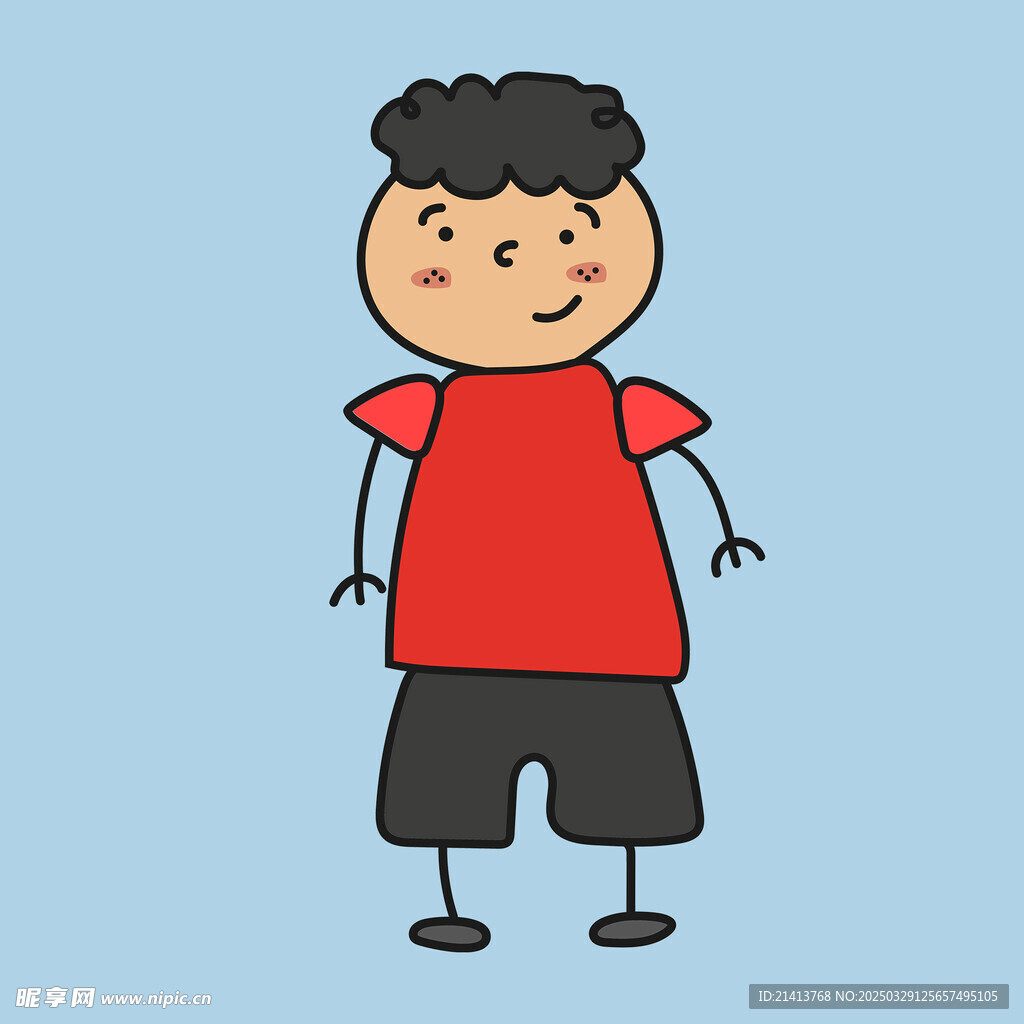 手繪兒童男孩