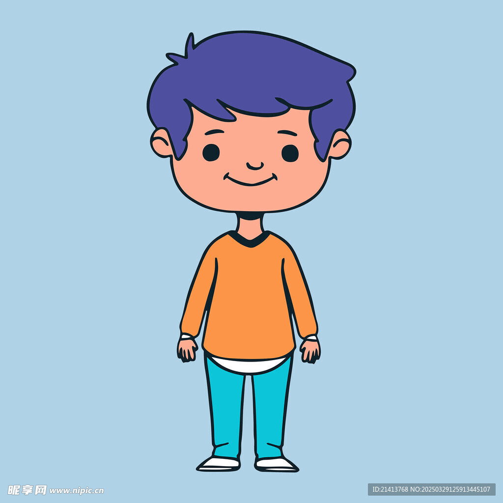 手繪兒童男孩