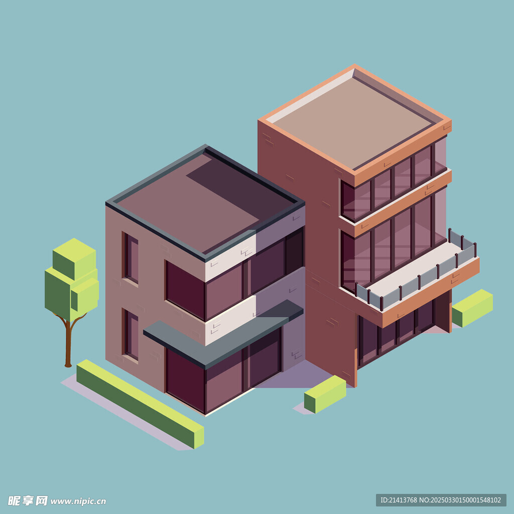 手繪建筑房子