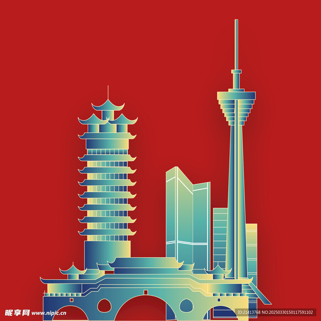 手繪建筑房子