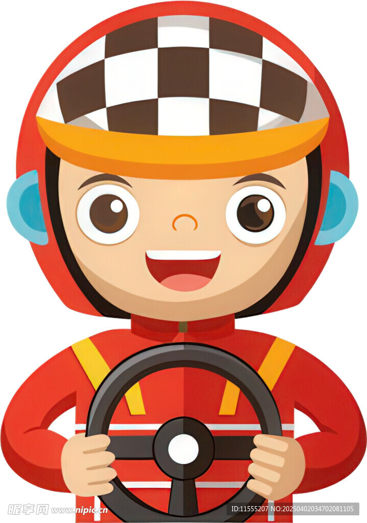 男孩扮車手賽車手準備出發(fā)免摳