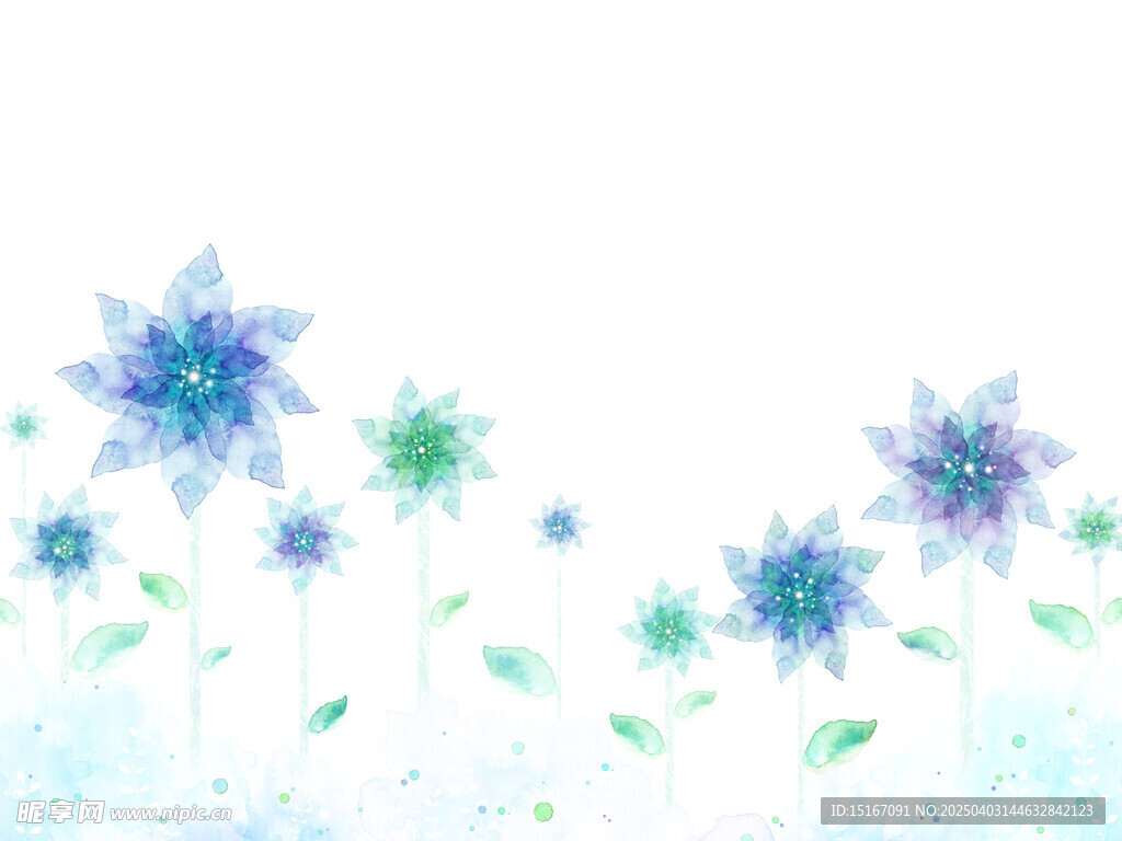 卡通手繪花卉插畫元素