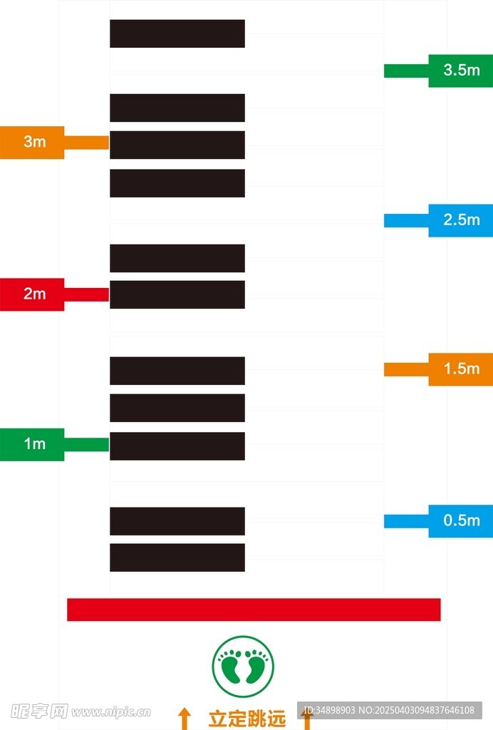 立定跳遠鋼琴鍵