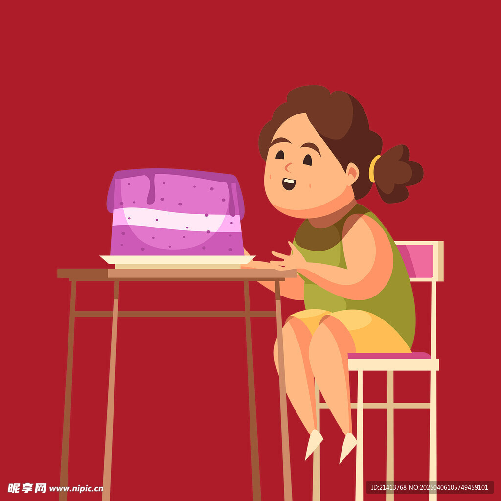 手繪肥胖女孩