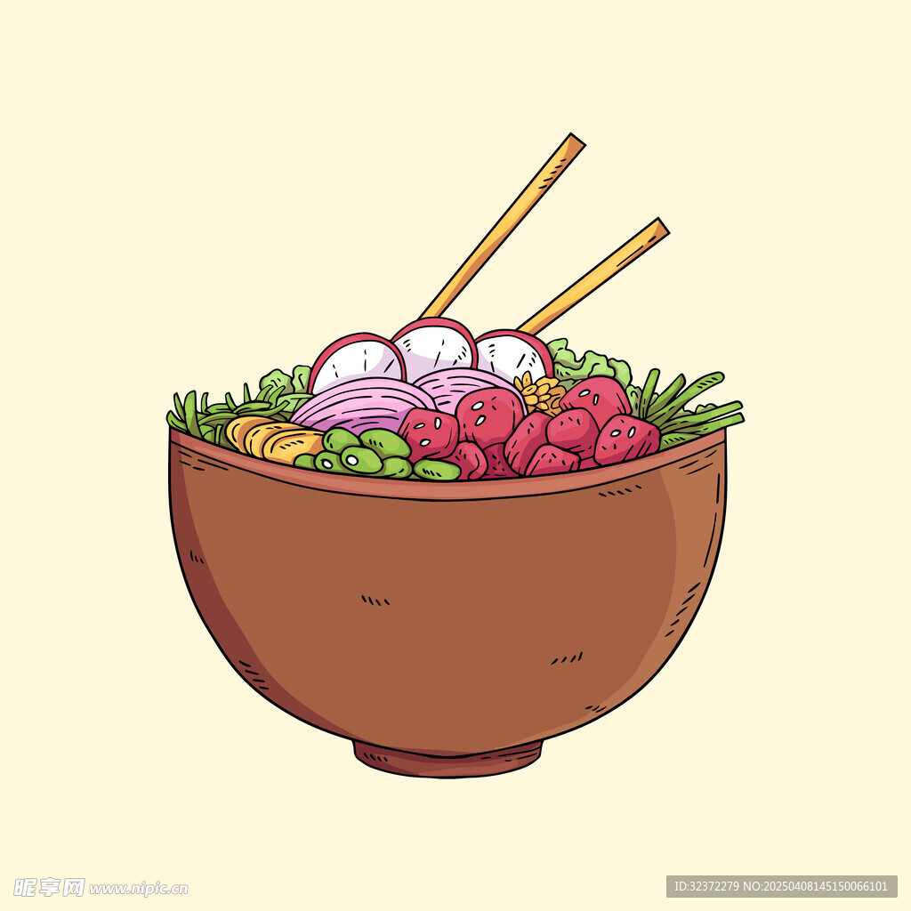 美食手繪插畫(huà)
