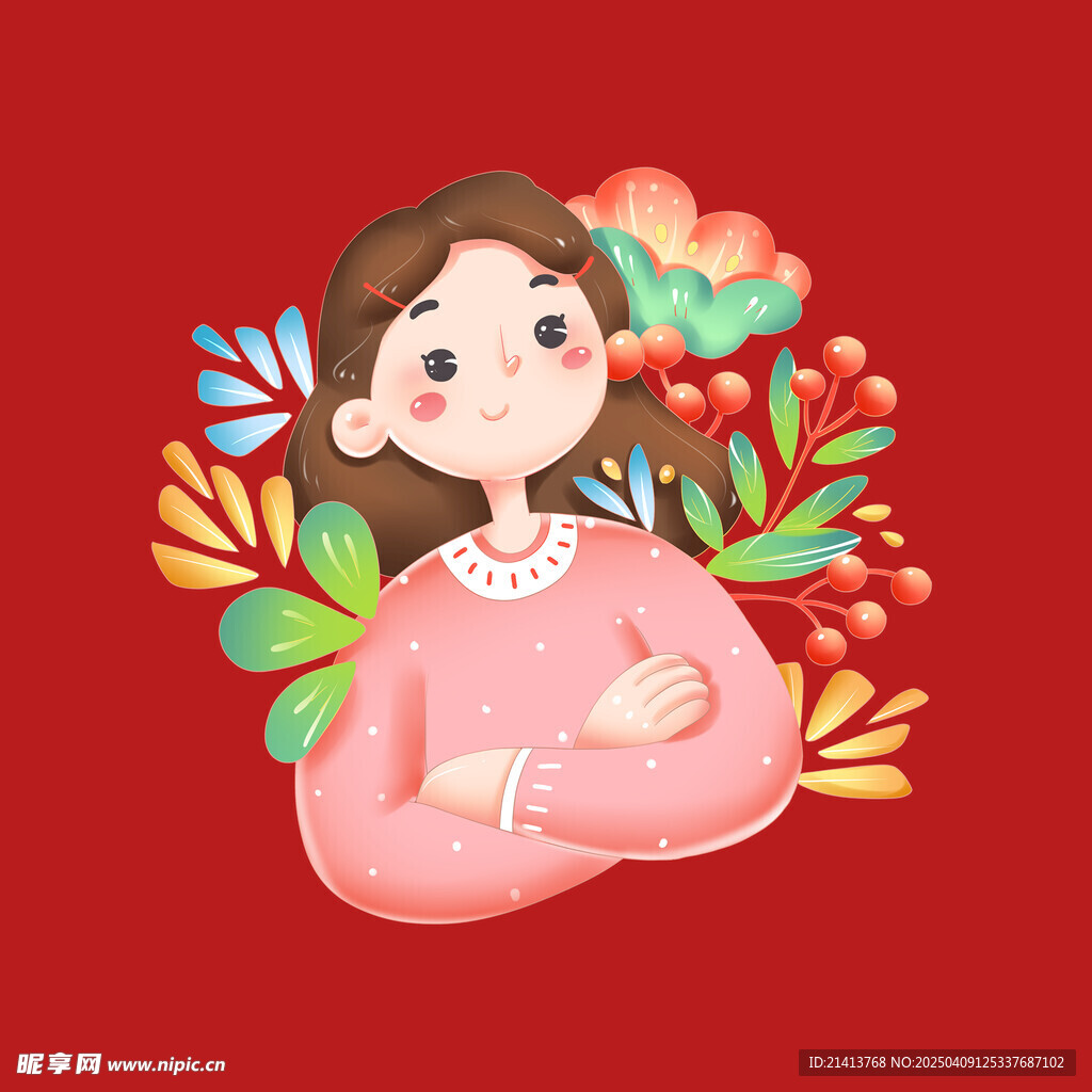 插畫女孩女人