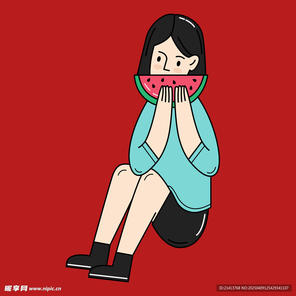插畫女孩女人