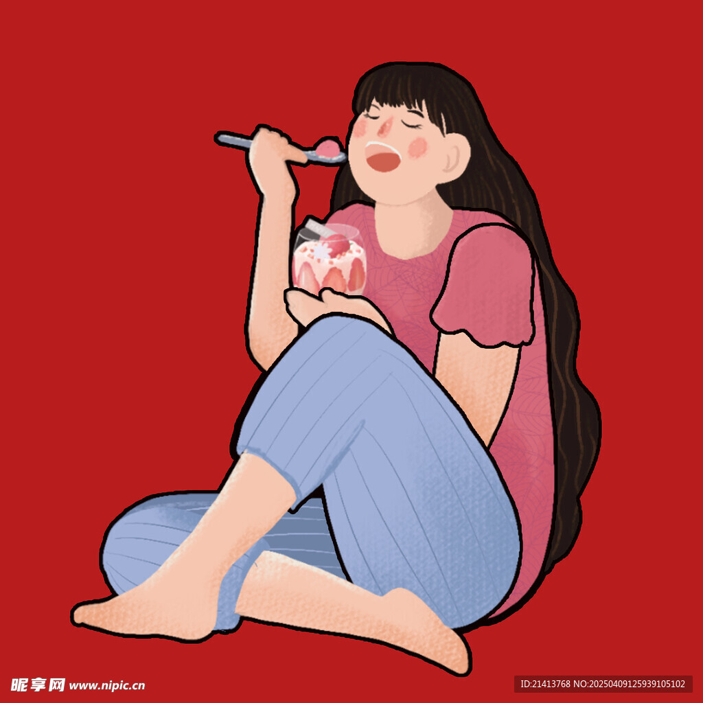 插畫女孩女人