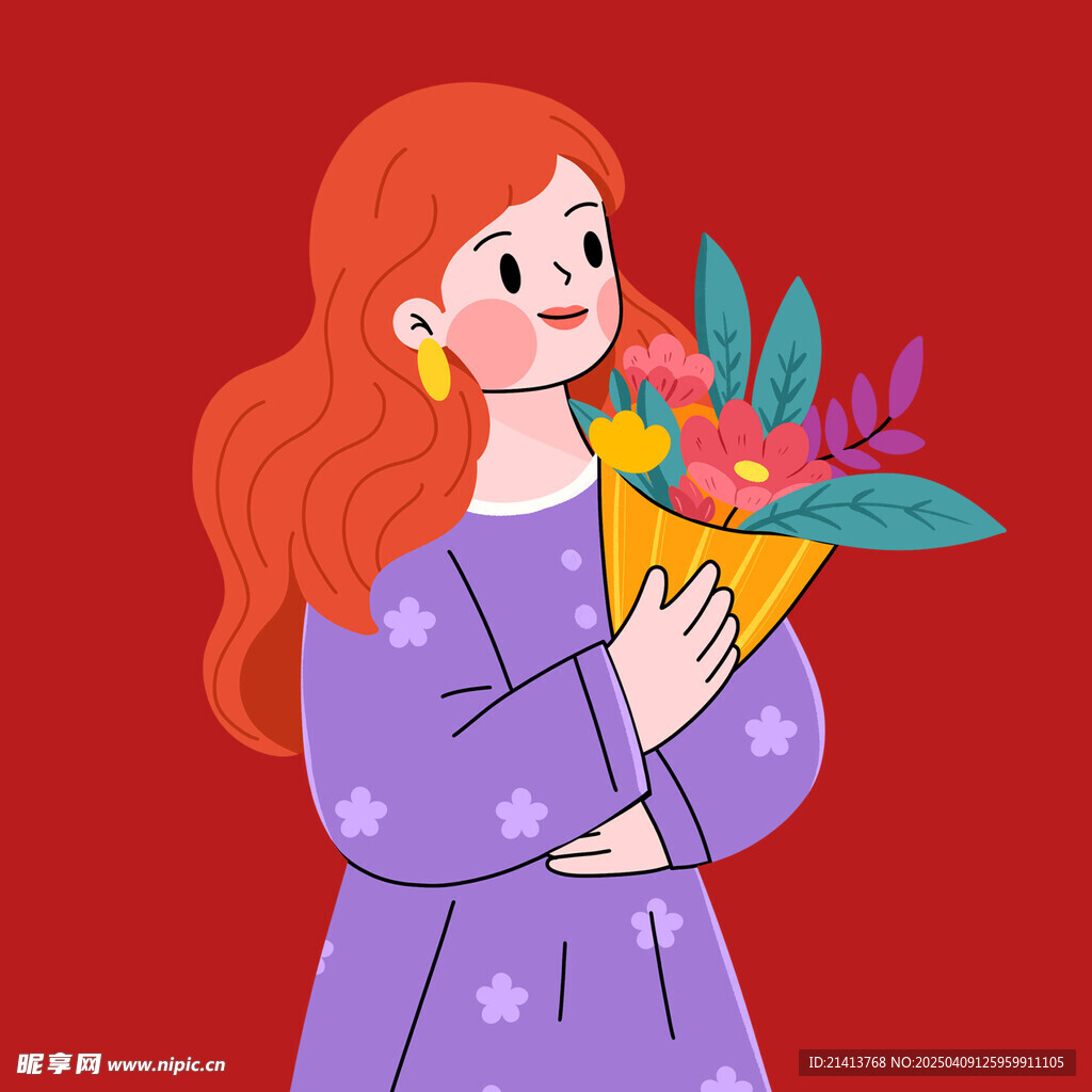 插畫女孩女人
