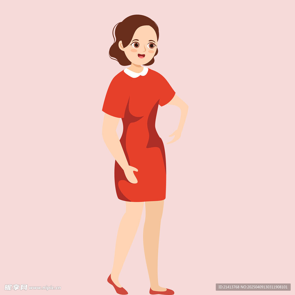 插畫女孩女人