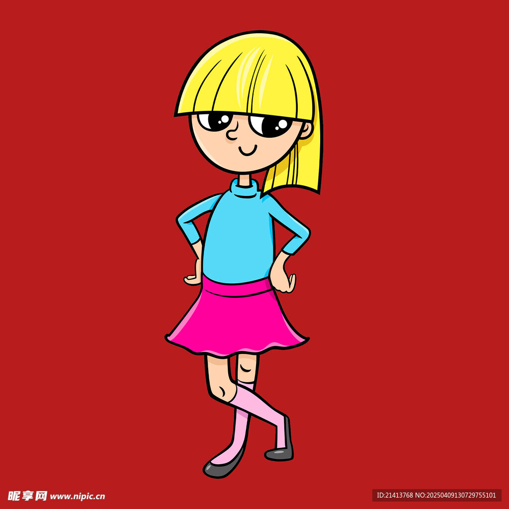 插畫女孩女人