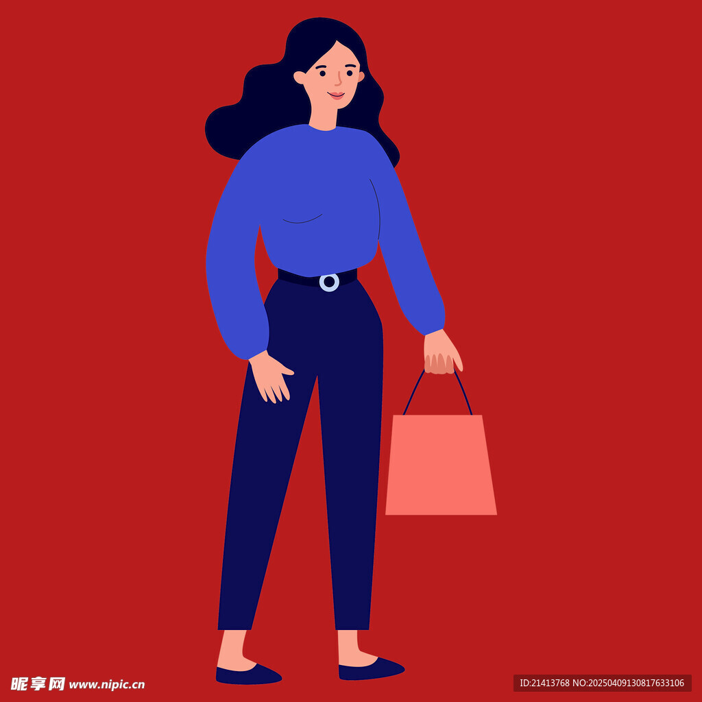 插畫(huà)女孩女人