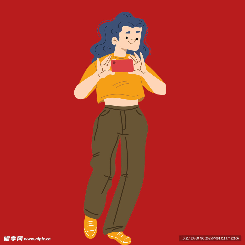 插畫女孩女人