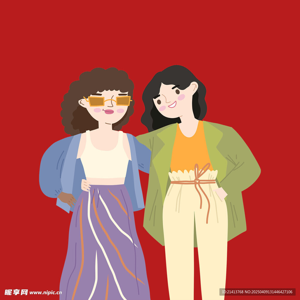 插畫女孩女人