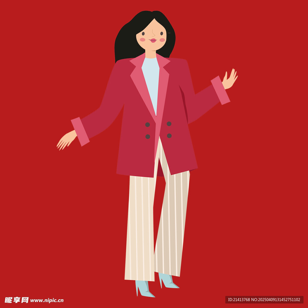 插畫女孩女人