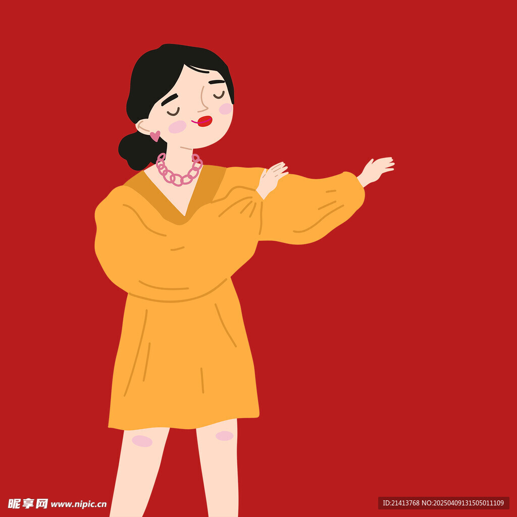插畫女孩女人