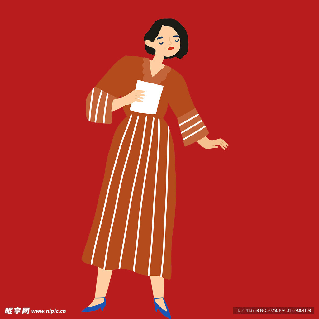 插畫女孩女人