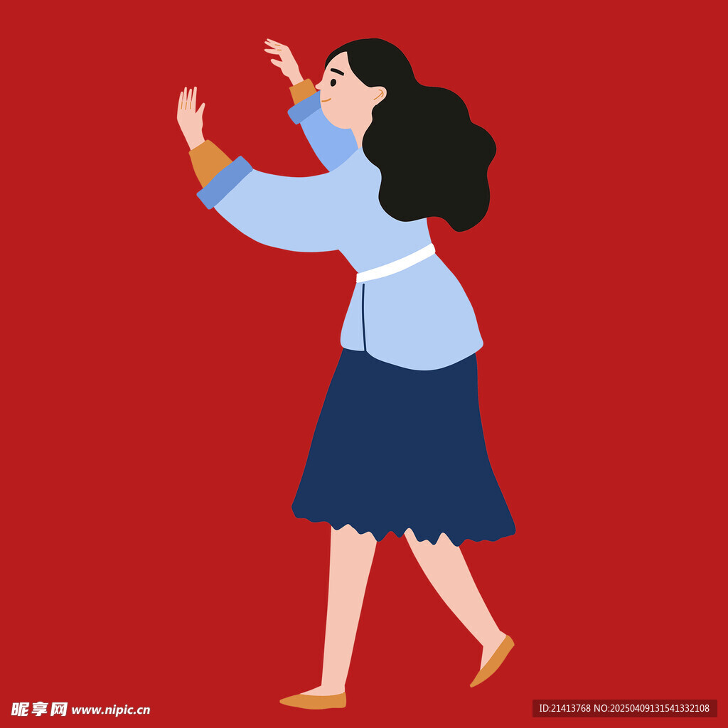 插畫女孩女人