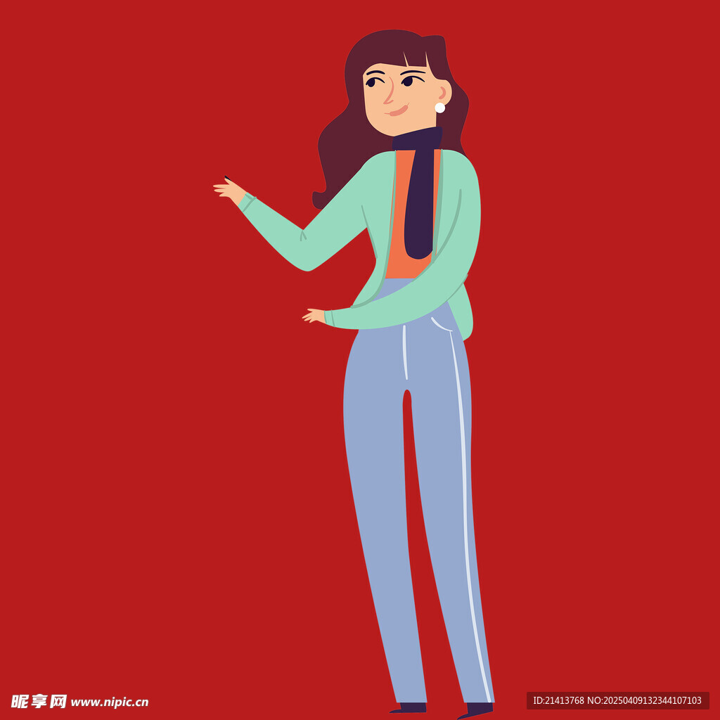 插畫女孩女人