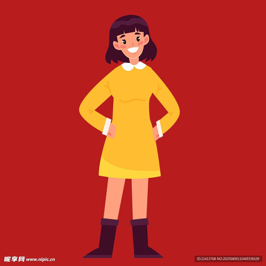 插畫女孩女人