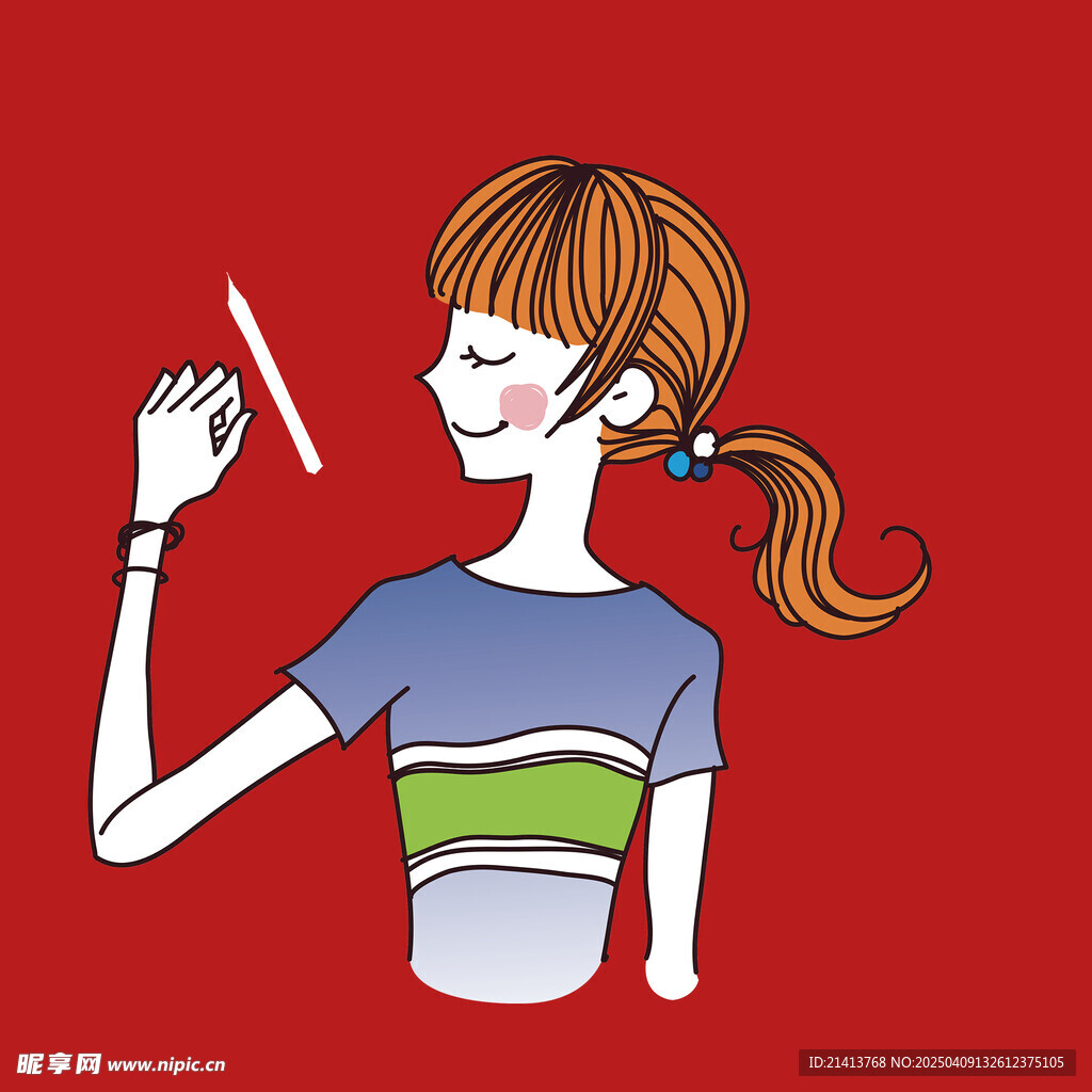 插畫女孩女人