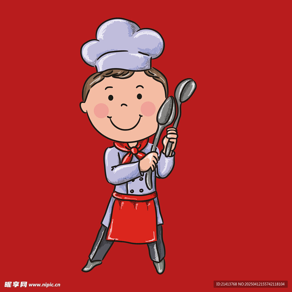手繪卡通廚師