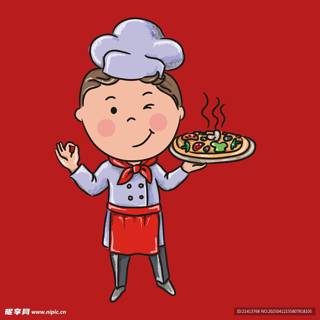 手繪卡通廚師