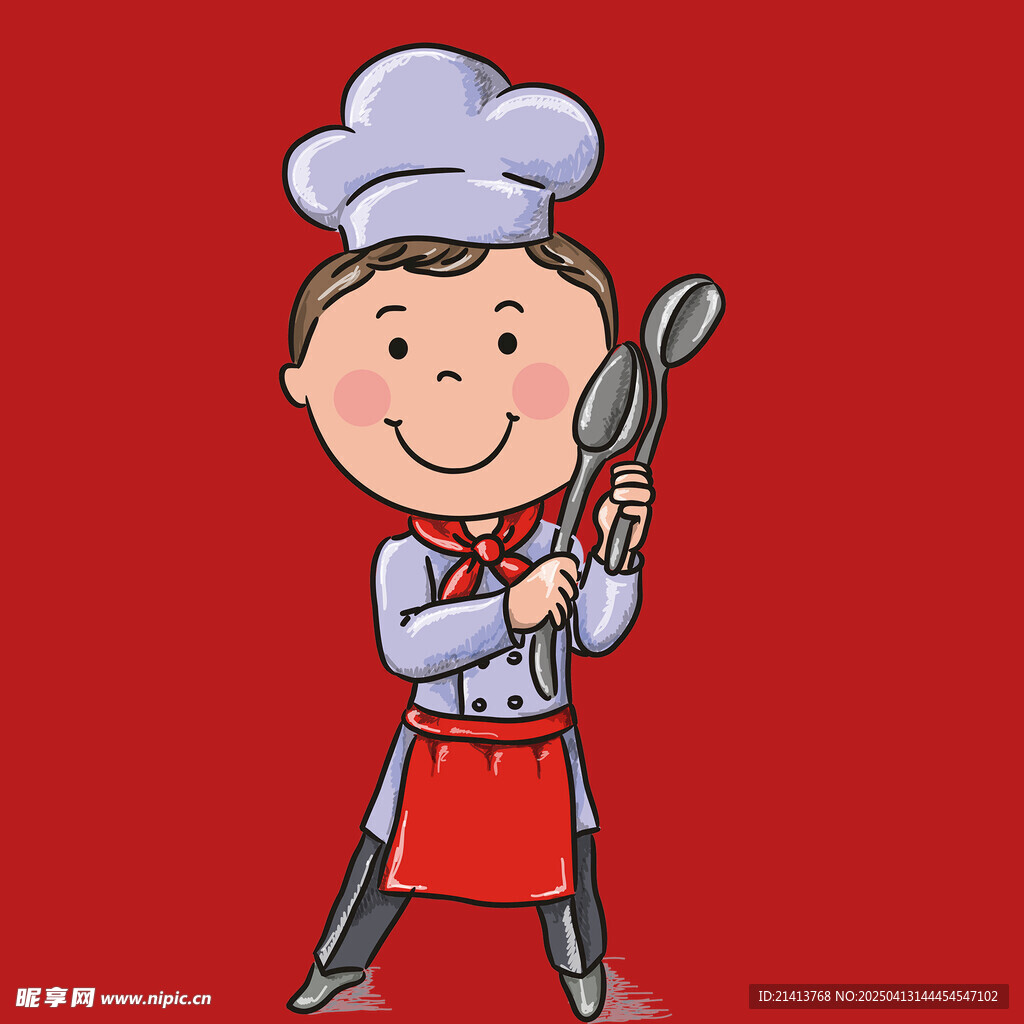 手繪卡通廚師