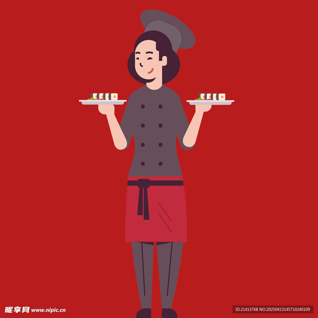 手繪卡通廚師
