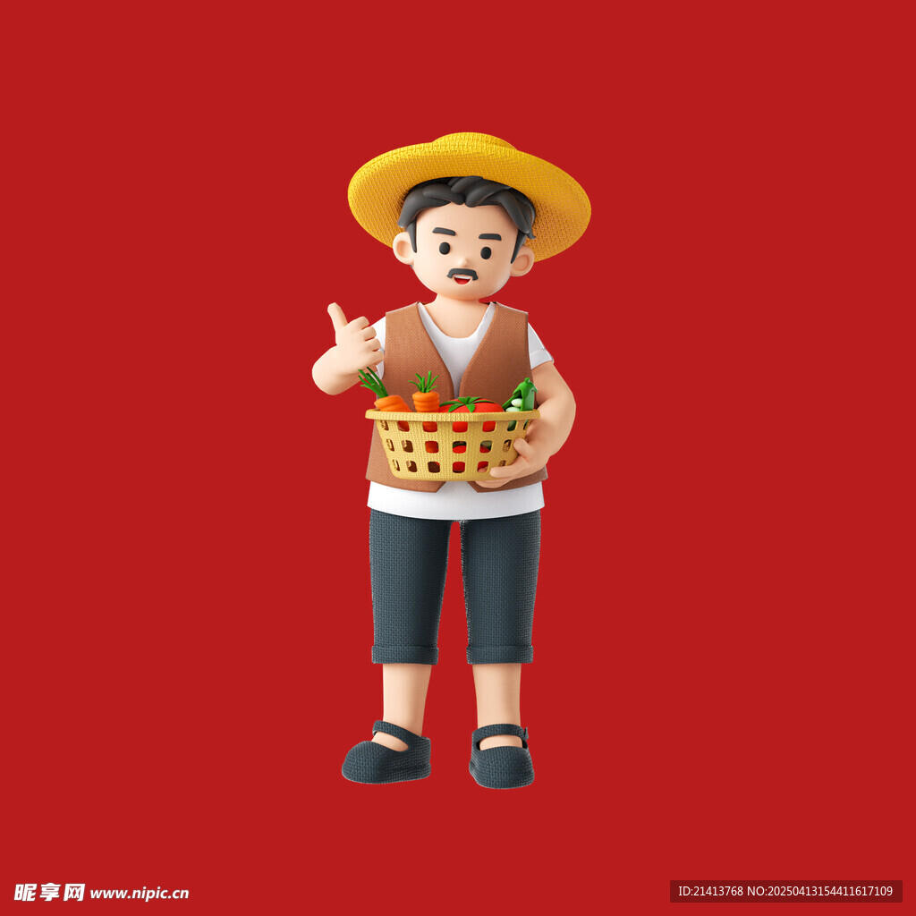 手繪卡通農(nóng)民