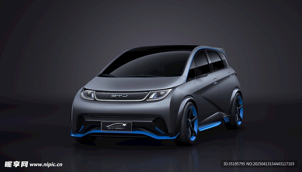未來(lái)感銀色電動(dòng)概念汽車(chē)
