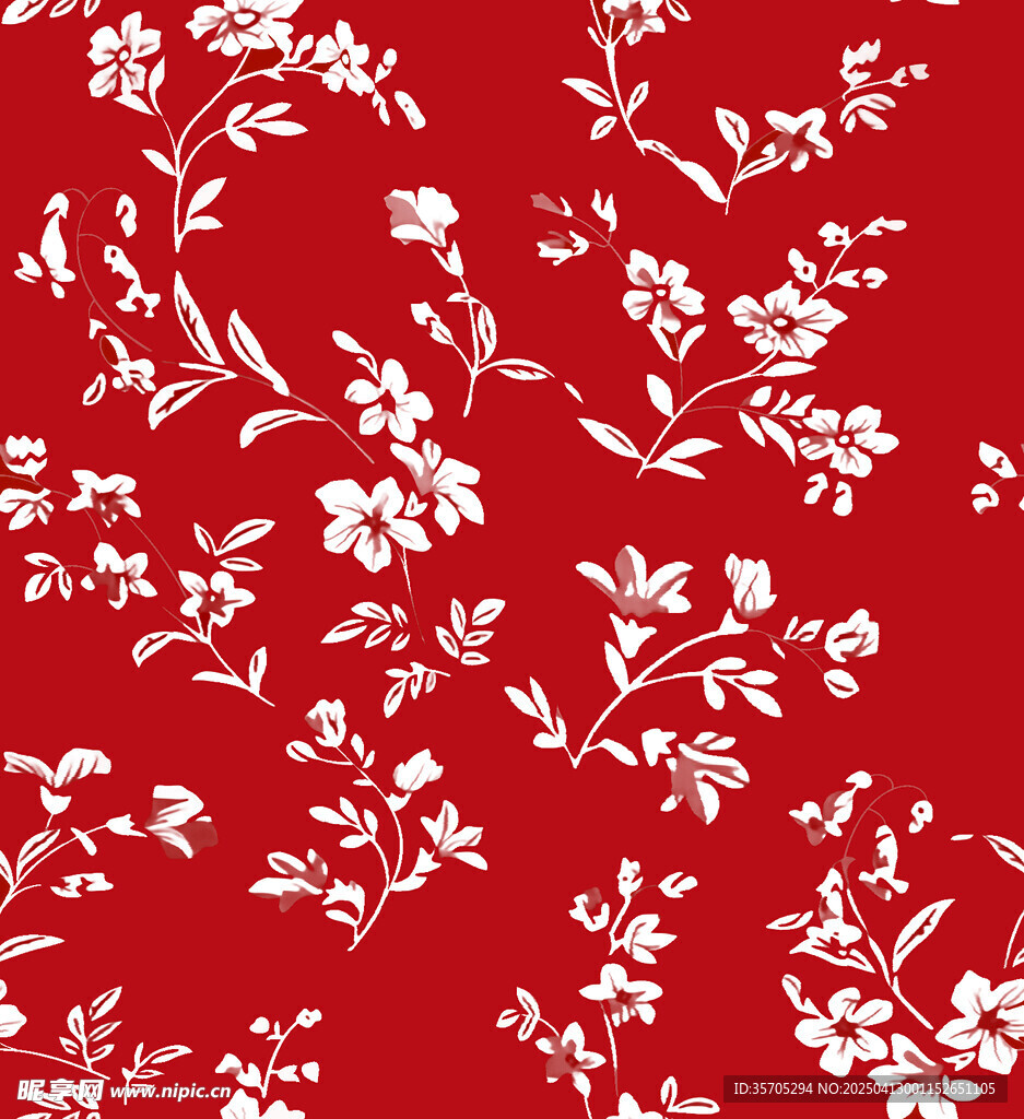 紅底碎花
