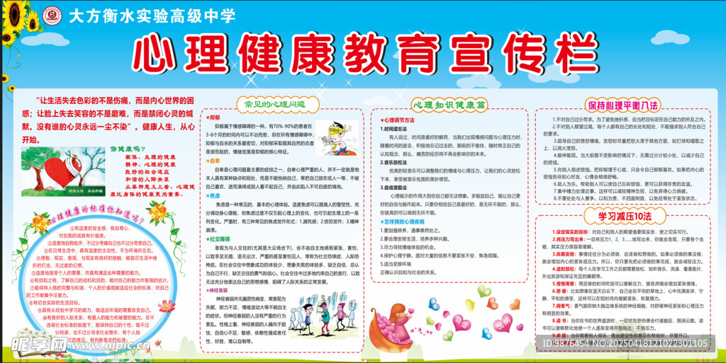 心理健康教育宣傳欄
