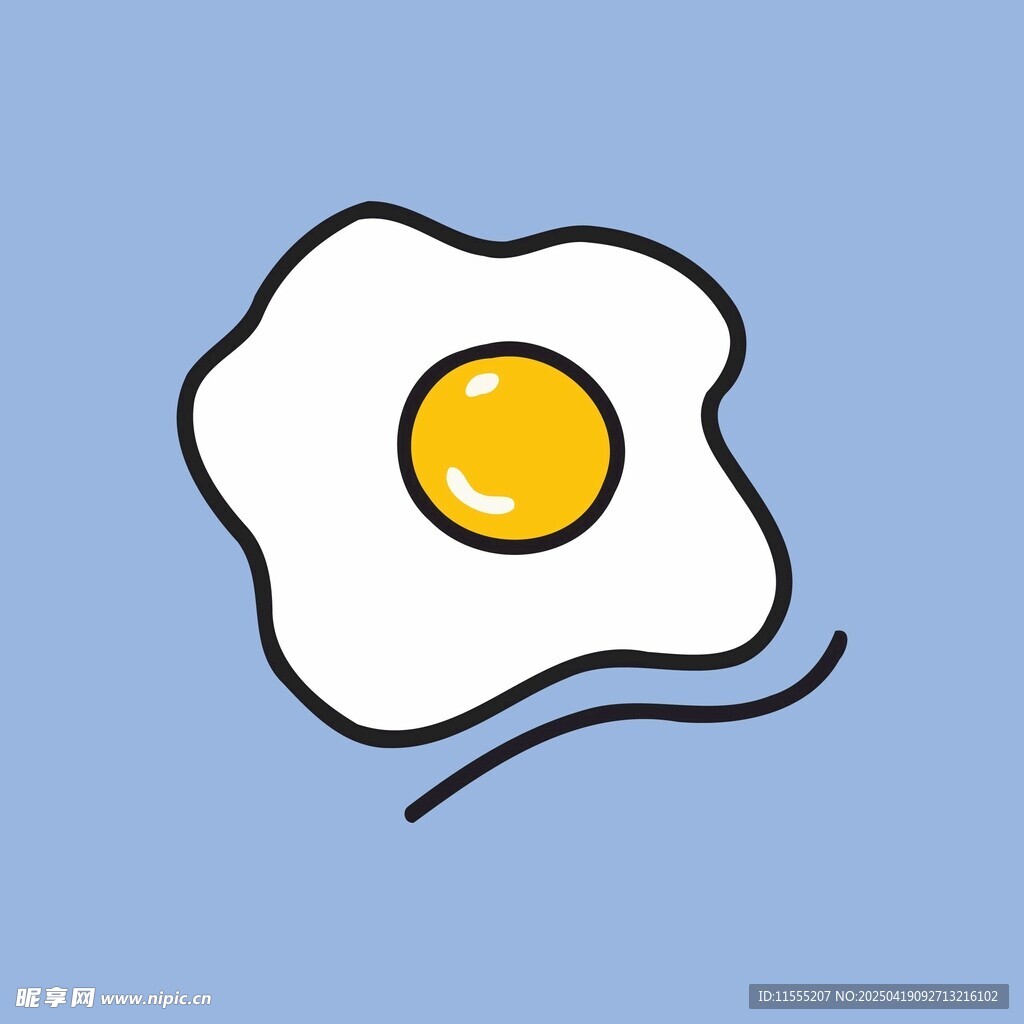 卡通煎蛋插畫