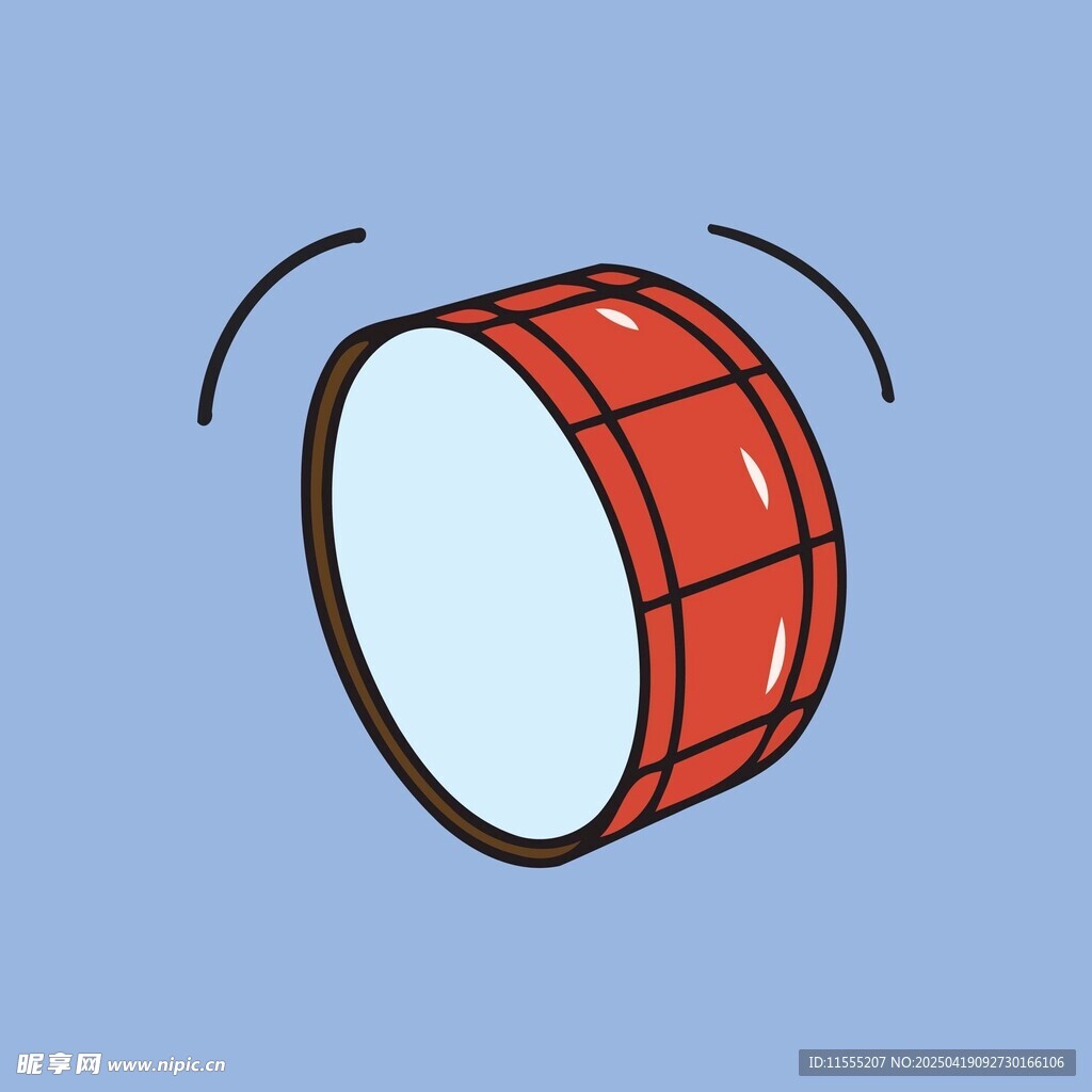 紅色小鼓動態(tài)插畫