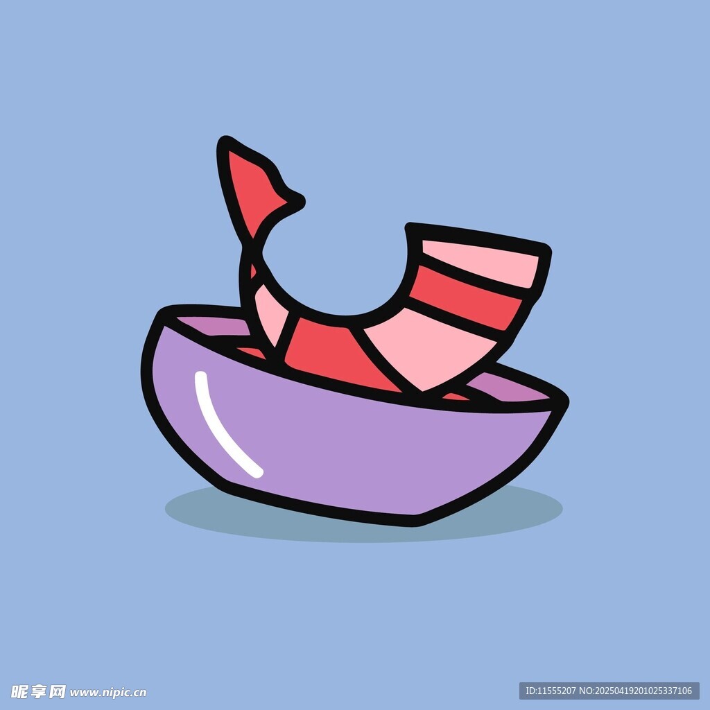 碗中破碎的彩色物品