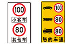 道路限速標(biāo)識牌展示